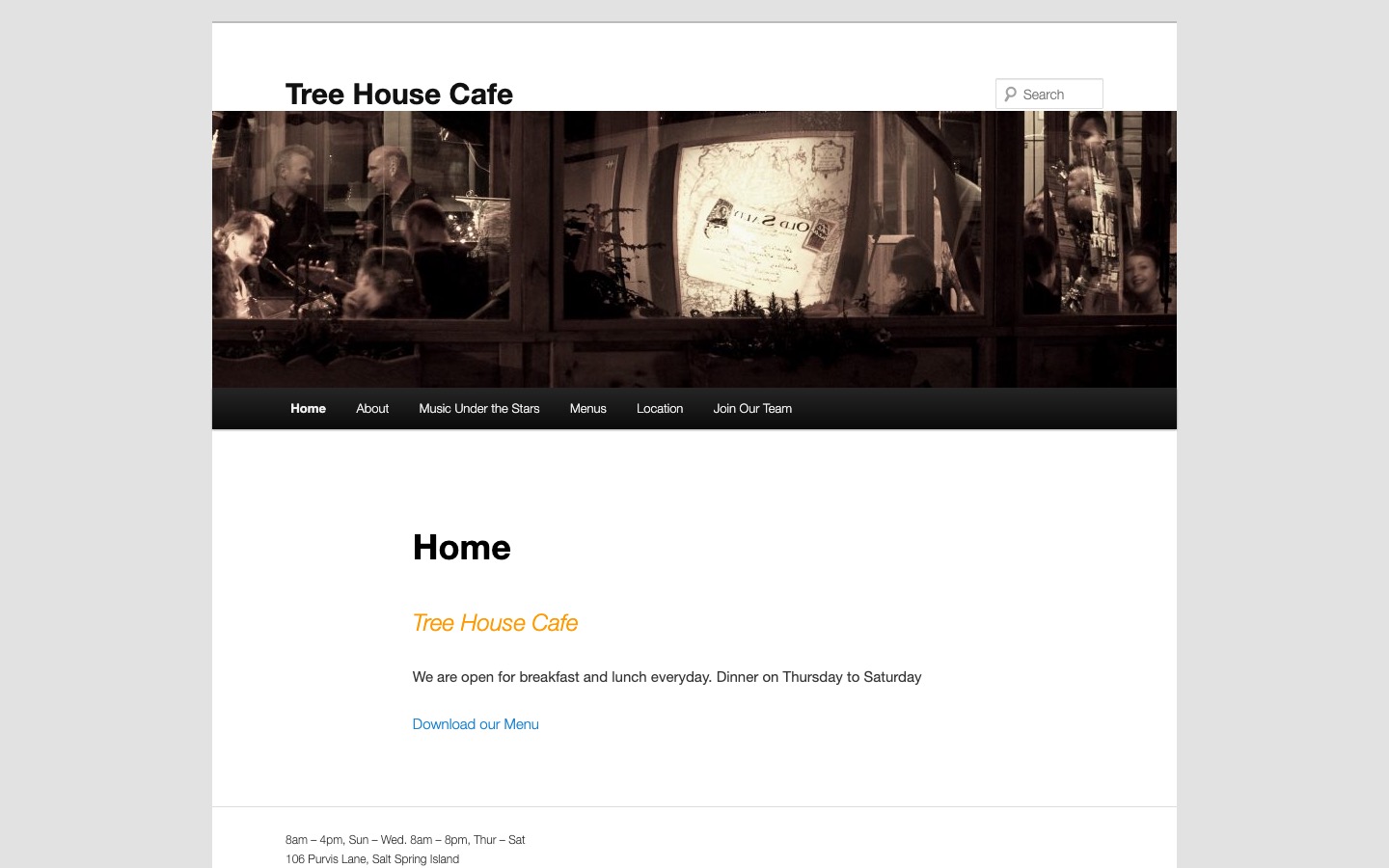 The current homepage